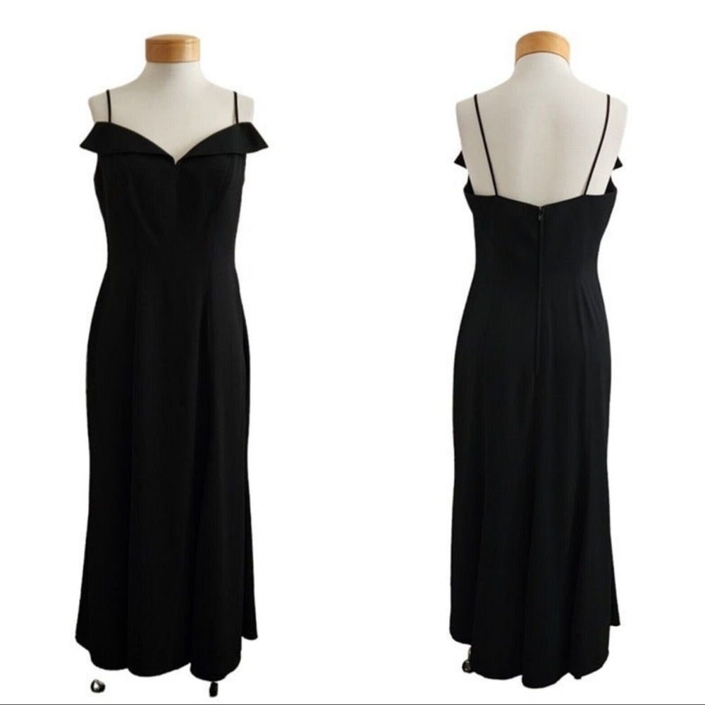 Vintage Thierry Mugler Paris Black Sweetheart Bodycon – Sculptural Couture – M